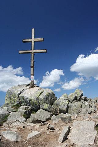 Cross on the top of Dumbier, Low Tatra range, Slovakia. Cross on the top of Dumbier, Low Tatra range, Slovakia.