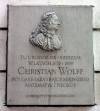 Gedenktafel zu Ehren von Christian Wolff in Breslau